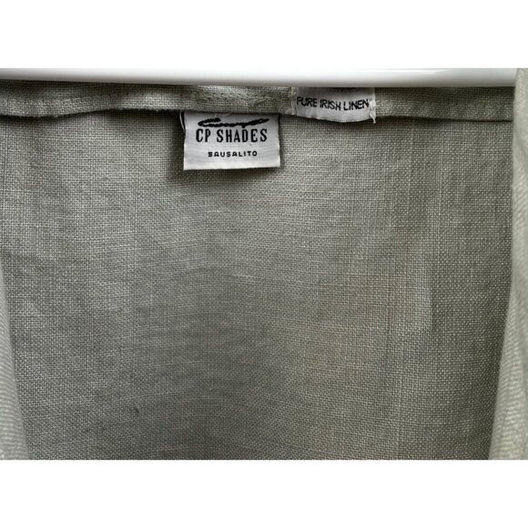 CP Shades Sausalito Pure Irish 100% Linen Ruffle Jacket Relaxed Fit Sage S/M - Picture 5 of 10